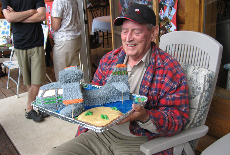 Grant Stephens and The Seabee Birthday Cake!